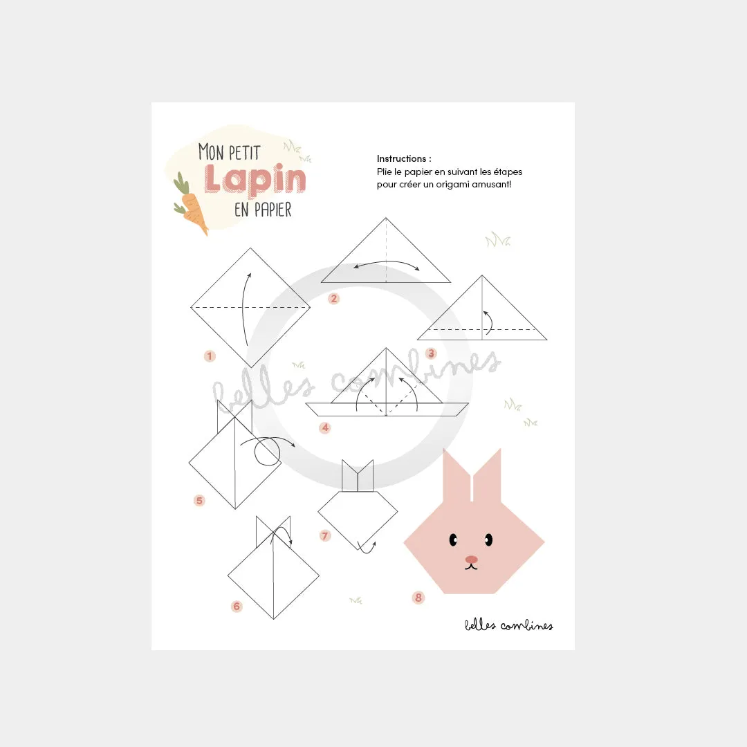 Les Belles Combines Mes petits animaux papier origami française