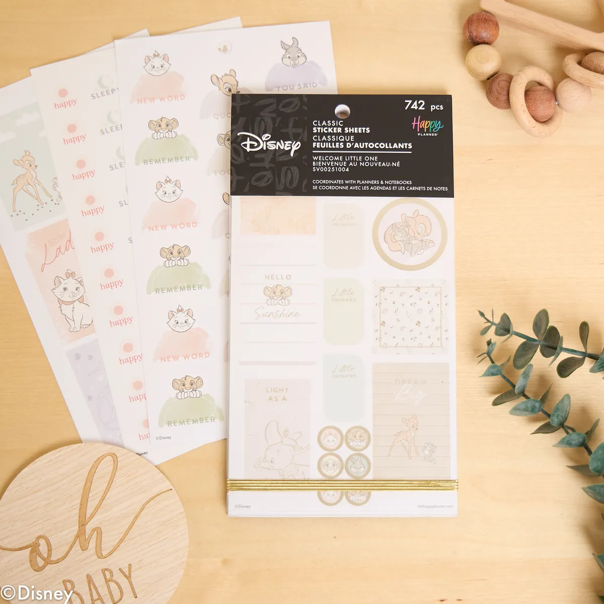 Happy Planner Disney Bébé Welcome Little One stickers 742 pcs