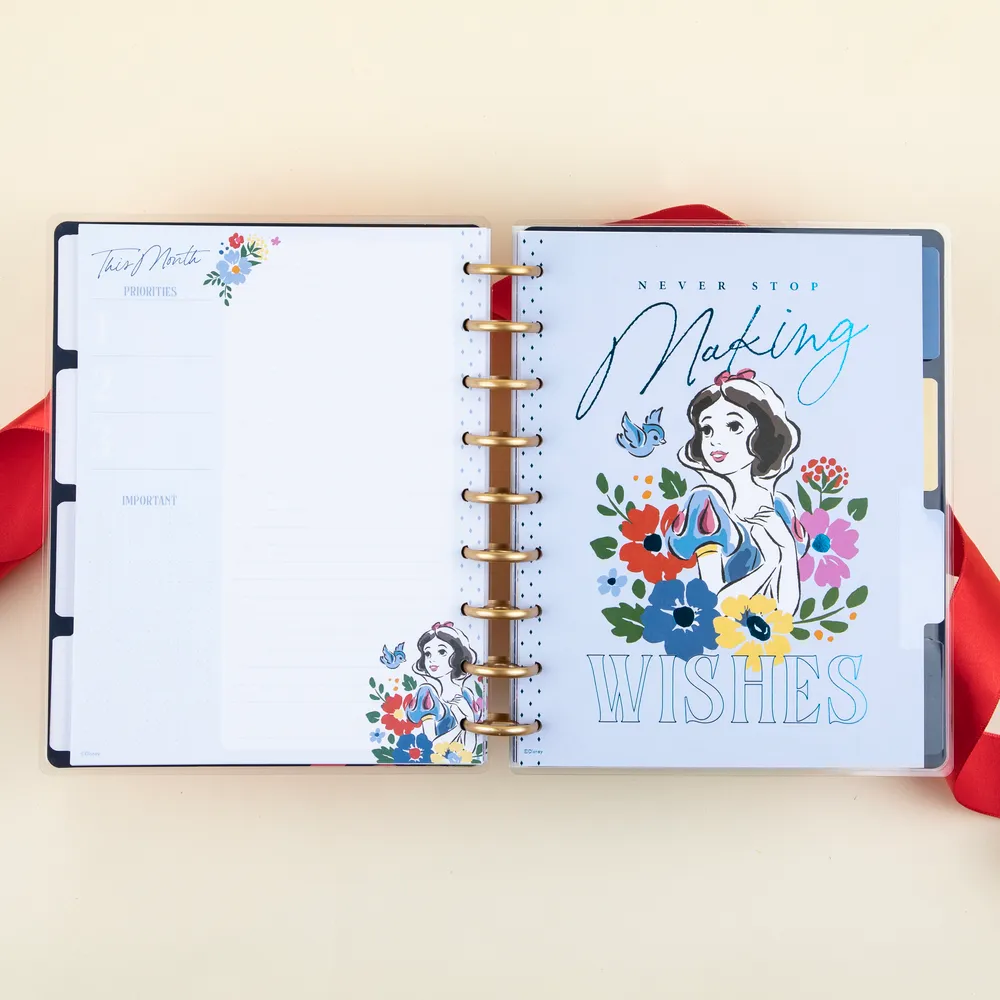 Happy Planner Disney Blanche-Neige agenda disques vertical non daté
