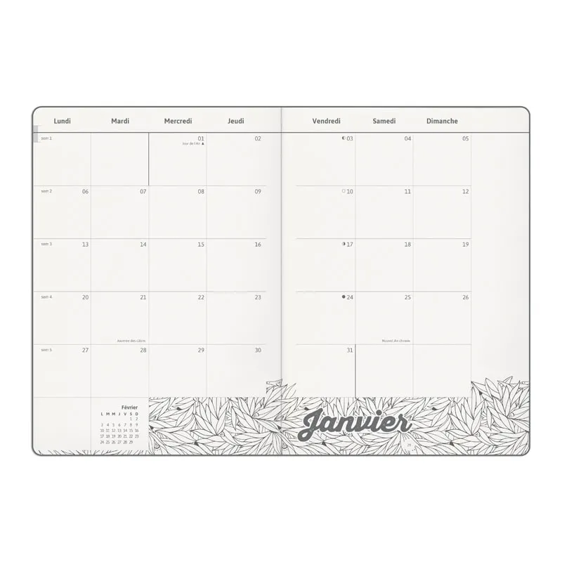 My365 My 2020 agenda semainier relie A5 vertical