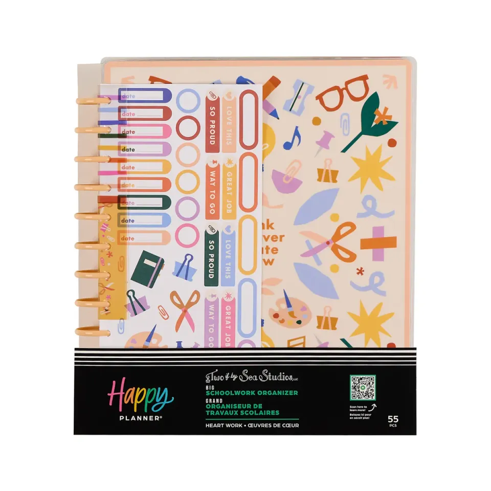 Happy Planner Heart Work Teacher organiseur maîtresse pochettes