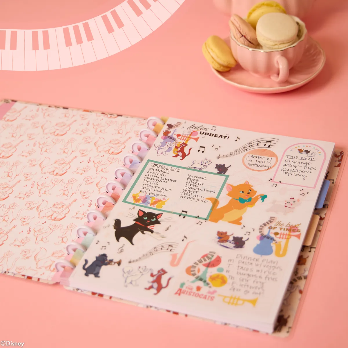 Happy Planner Disney Aristocats Big carnet 60 feuilles ligné pointillé