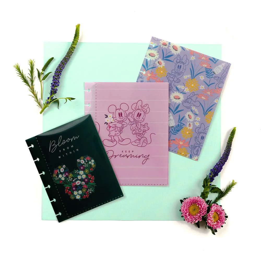 Happy Planner Mickey Minnie pochettes à clipser big lot 3 floral