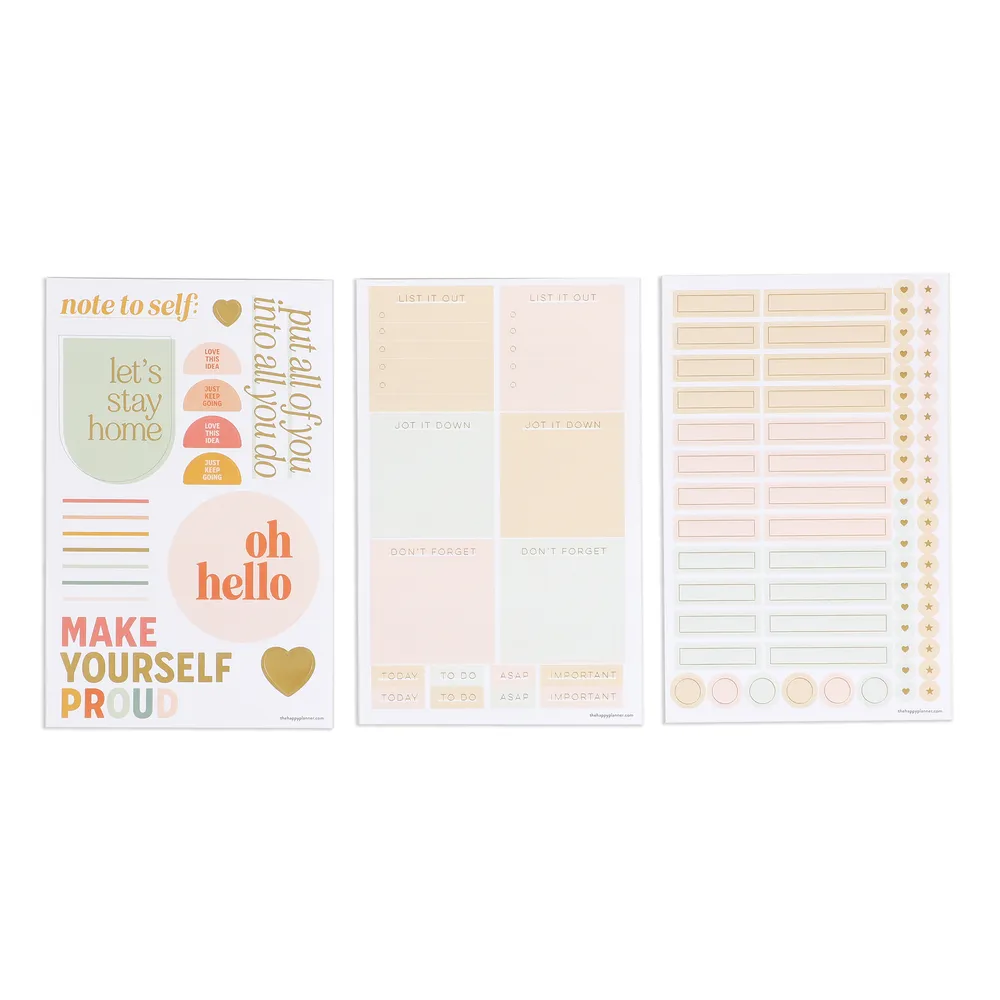 Happy Planner Sunset Stripe journal pointille 80 feuilles papier epais