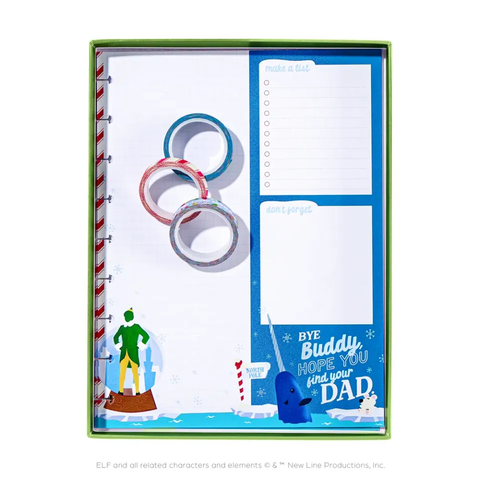 Happy Planner Elf bundle papier recharge Classic + washi Noël