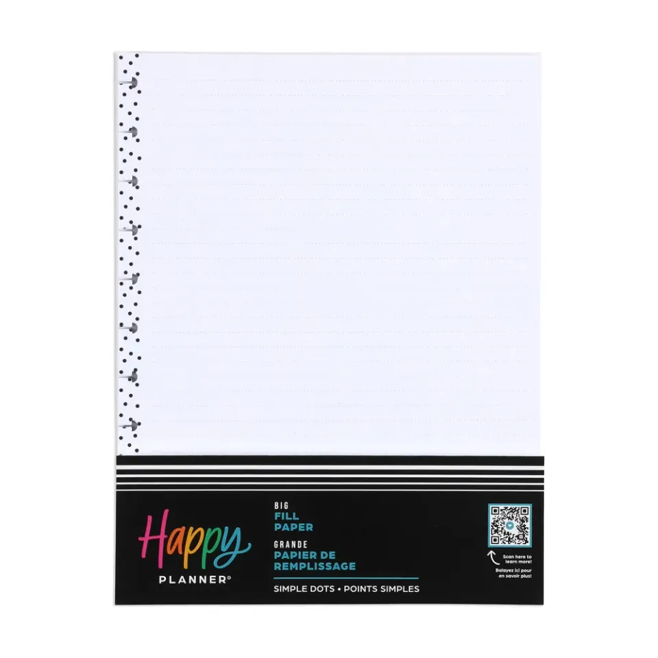 Happy Planner Simple Dots recharge papier pointillé Classic 40 feuilles