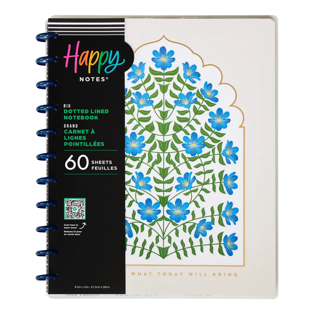 Happy Planner Happy Notes Exotic Borders carnet Big 60 feuilles ligné