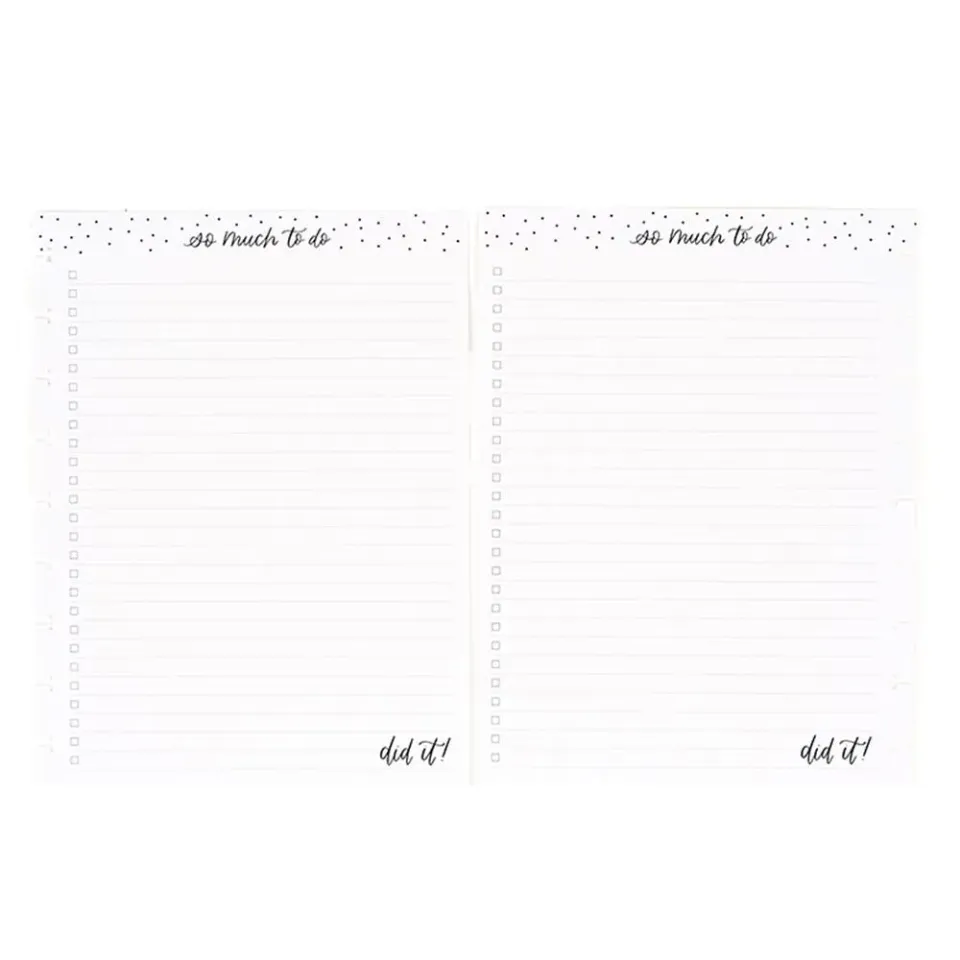 Happy Planner Checklist Classic recharge papier ligné 40 feuilles