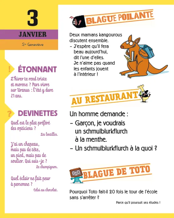 Almanach 2000 blagues star de la récré Toto