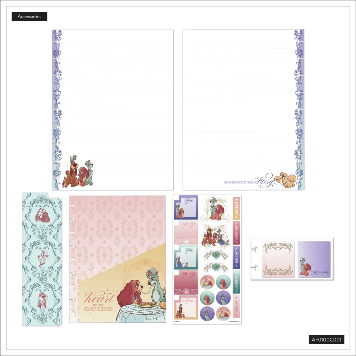 Happy Planner La Belle et Clochard pack accessoires Classic