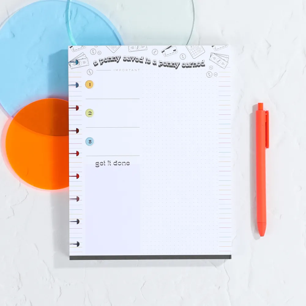 Happy Planner Bright Budget bloc notes Classic 100 feuilles budget