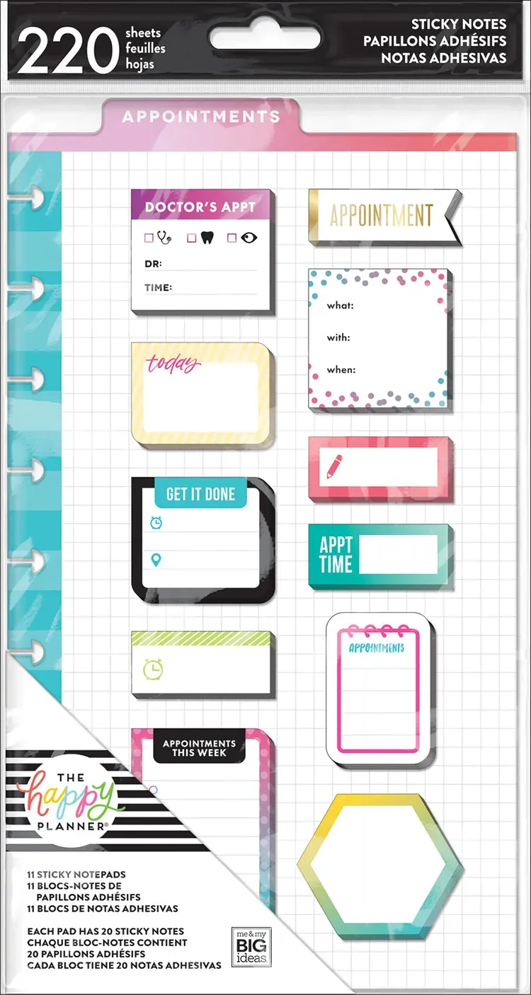 Happy Planner Classic post-it rendez-vous 11 blocs