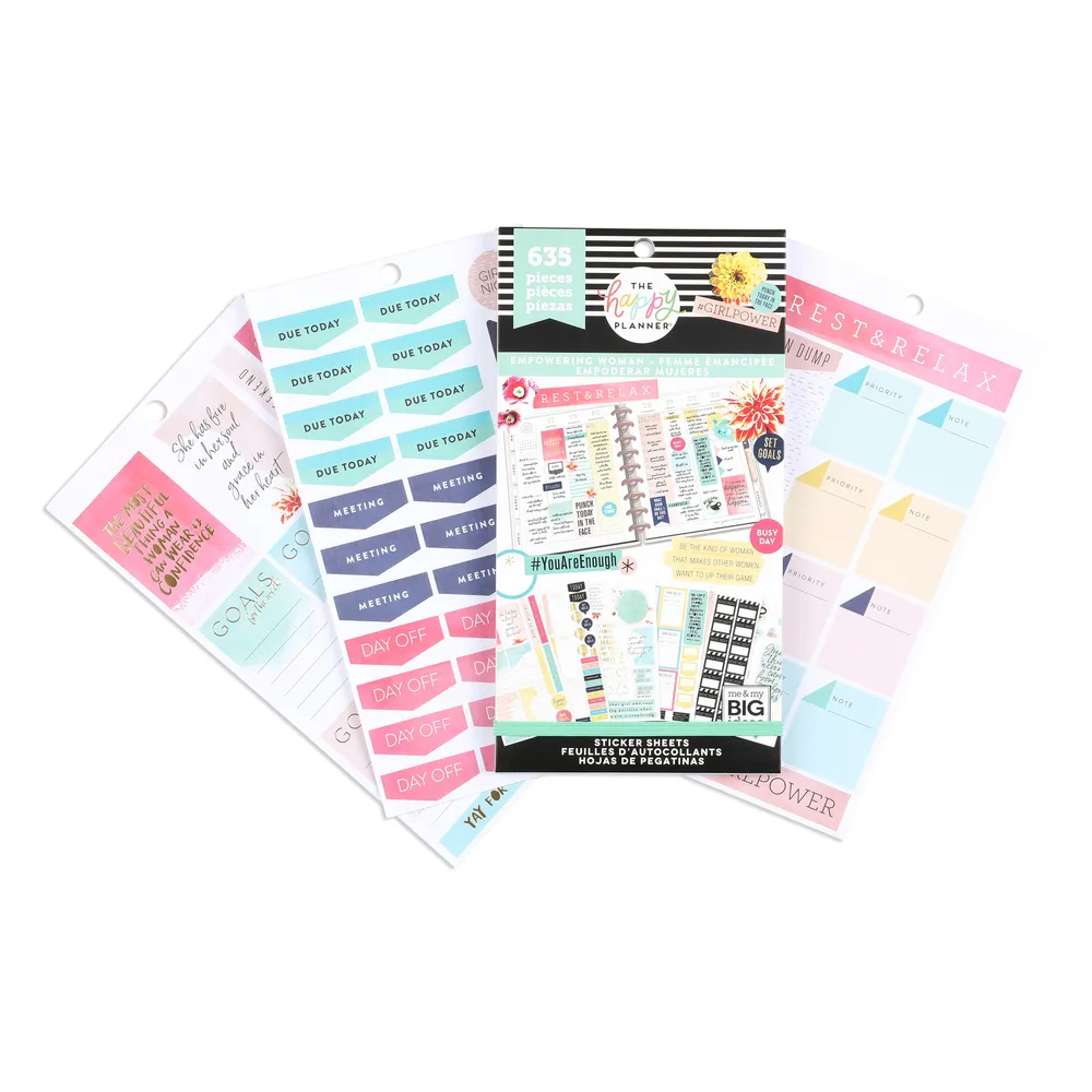Happy Planner Empowering Woman Value Pack stickers 30 feuilles