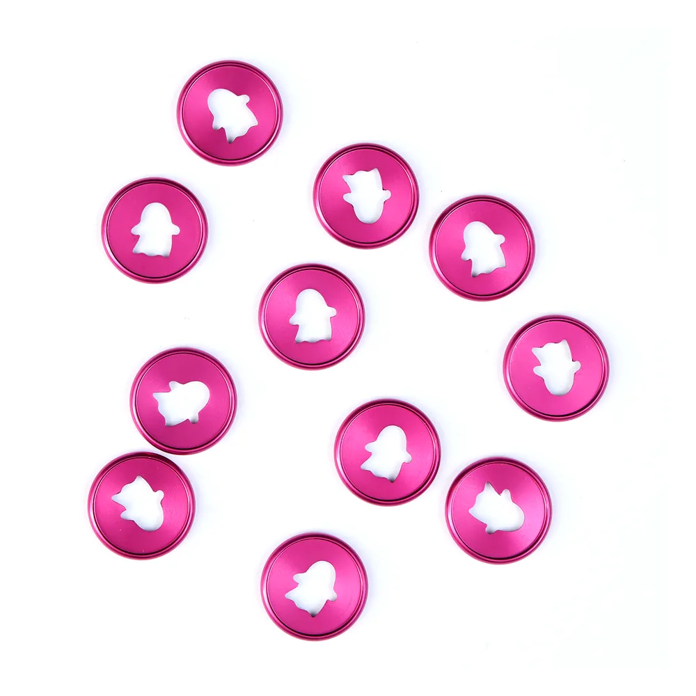 Happy Planner Pink Ghost Cutout disques métal rose medium