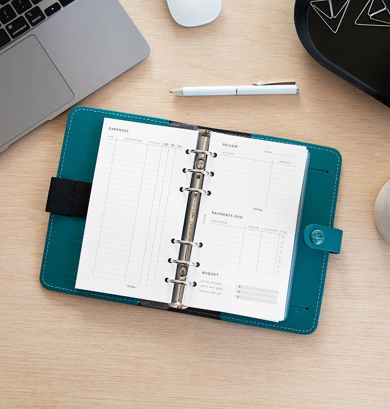 Filofax Minimal Expense Tracker recharge agenda Personal suivi dépenses