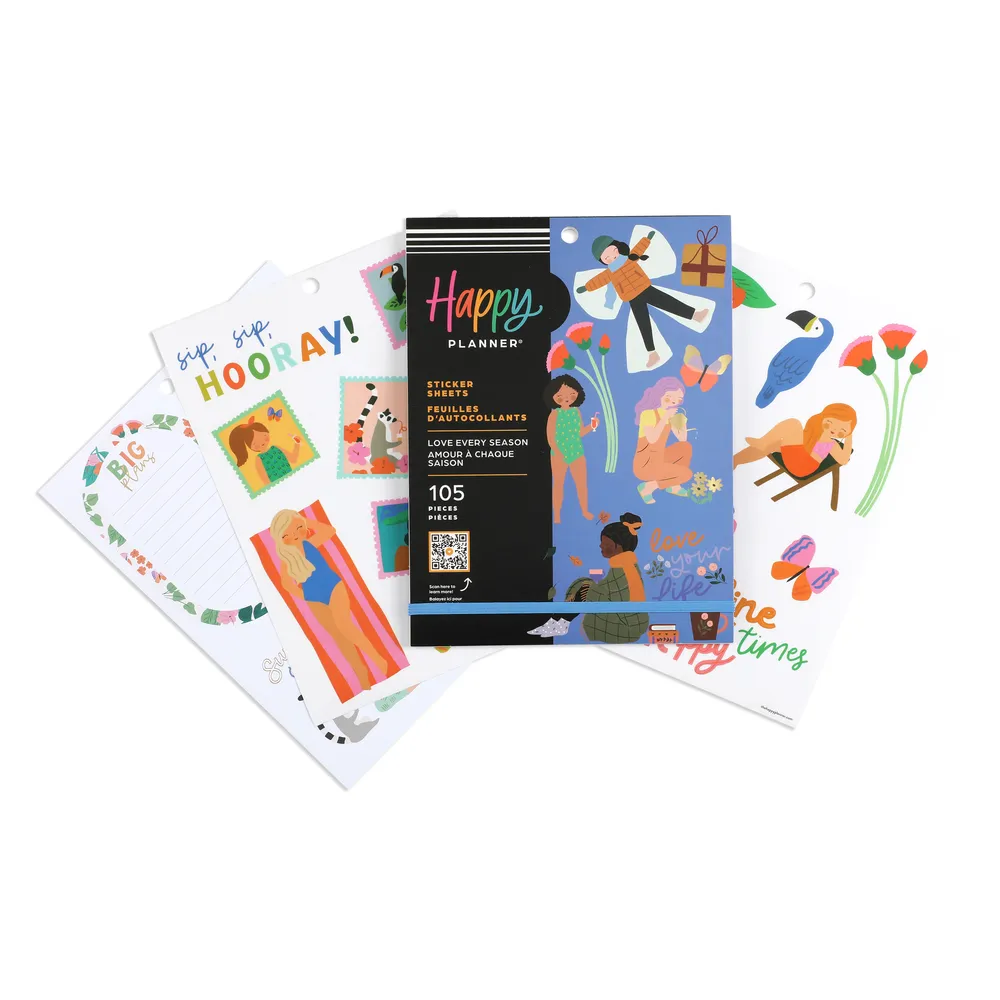 Happy Planner Squad Goals Love Every Season livre stickers large