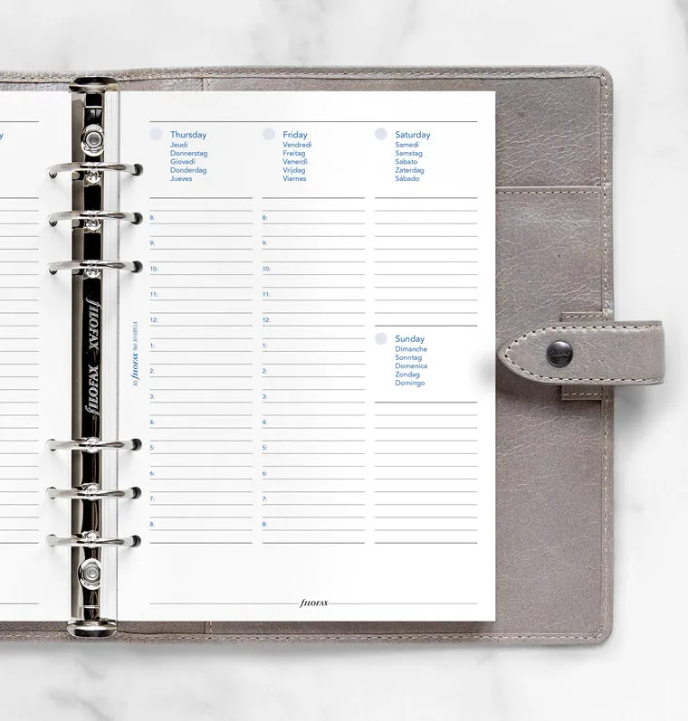 Filofax Classic A5 recharge semainier 2 pages any year