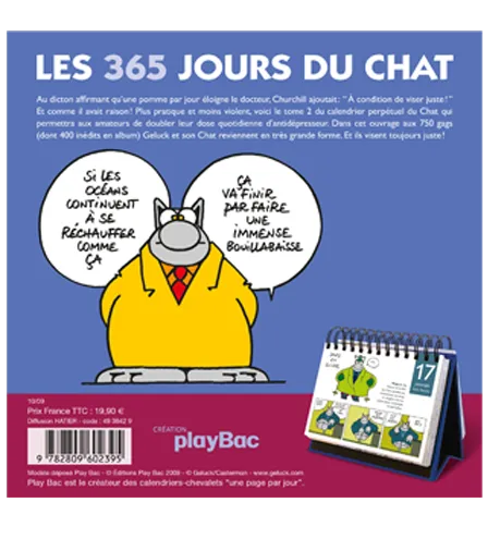 Frigobloc Les 365 jours du Chat Tome 2 calendrier humour