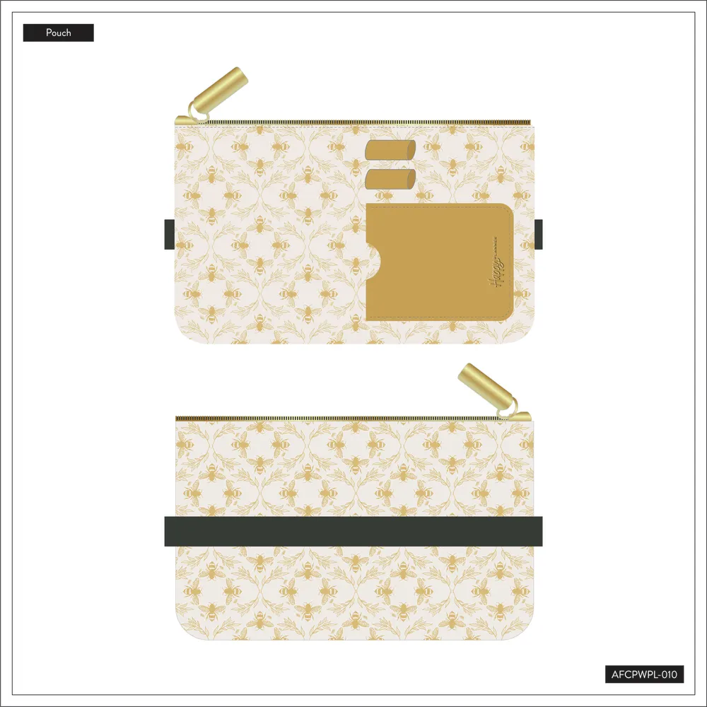 Happy Planner Homesteader trousse zippée abeille jaune
