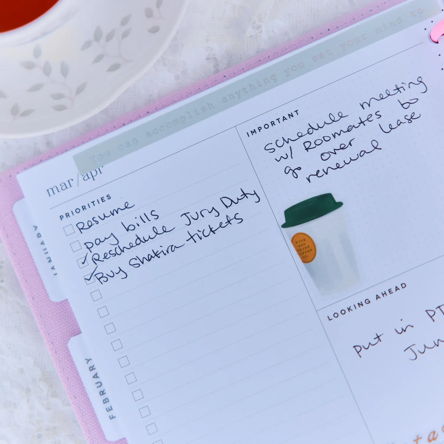 Happy Planner Petal Press agenda 2027 classic dashboard 12 mois