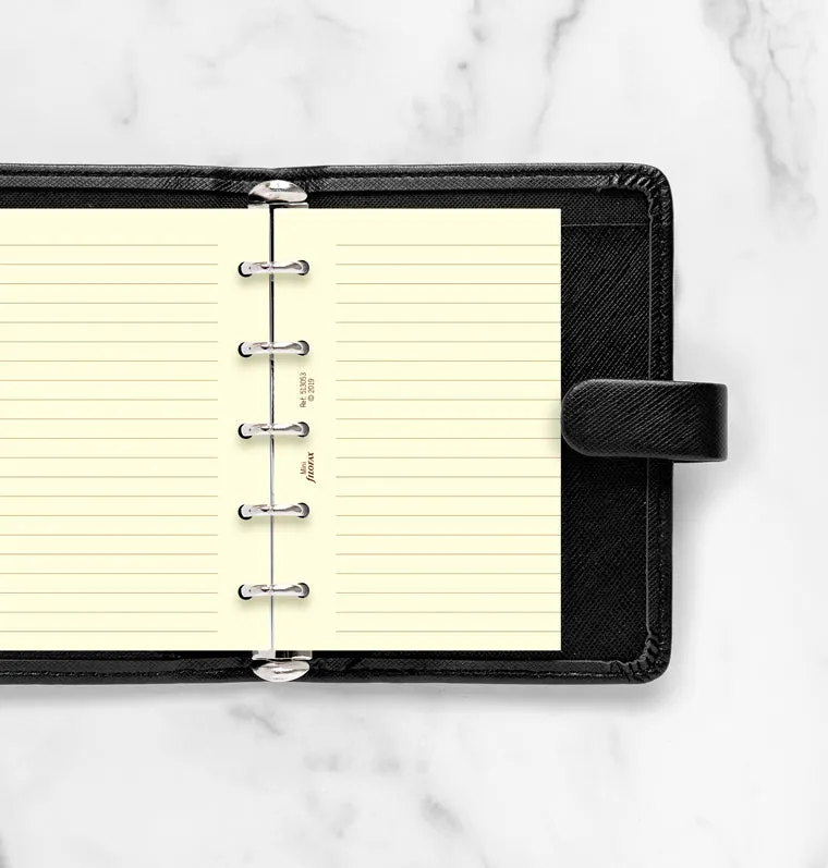 Filofax Classic recharge lignée crème Mini 20 feuilles