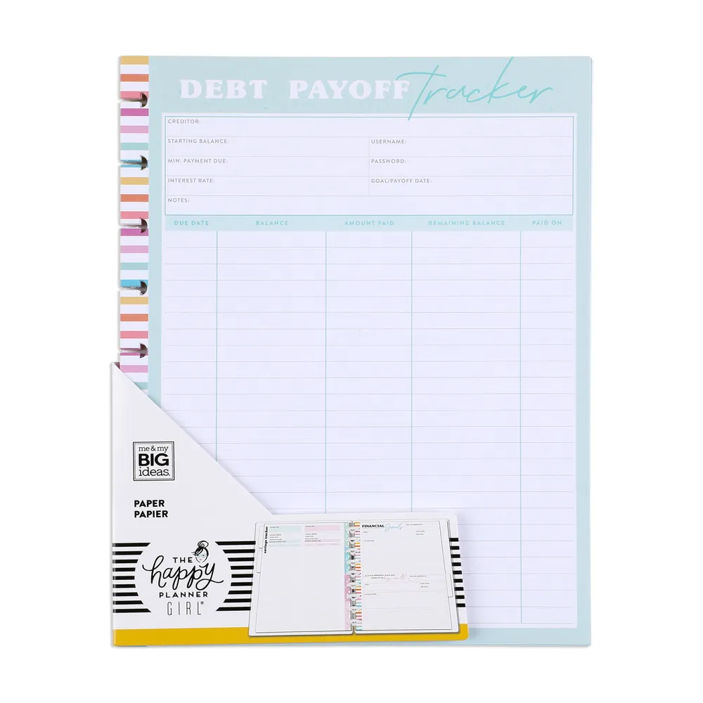 Happy Planner Savvy Saver recharge Classic suivi dettes budget