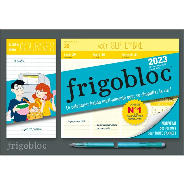 Frigobloc Mini calendrier familial hebdo sept 2022-août 2023