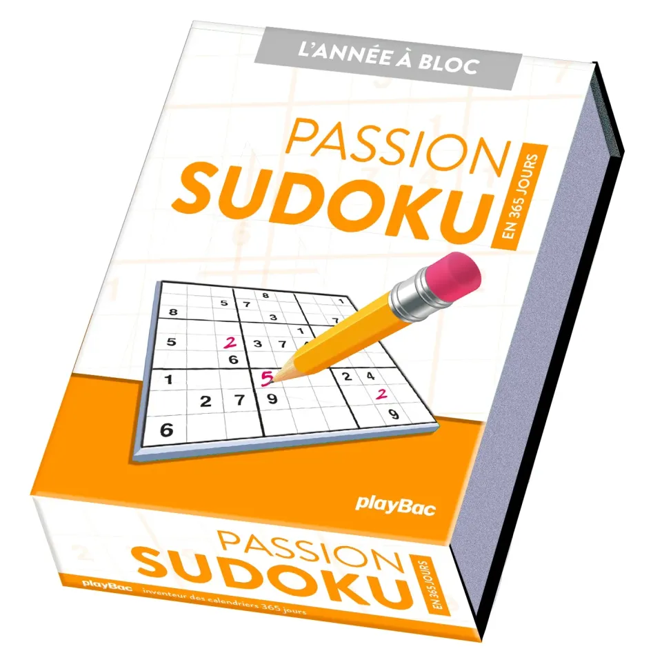 Frigobloc Année à bloc Sudoku 365 jours calendrier 4 niveaux