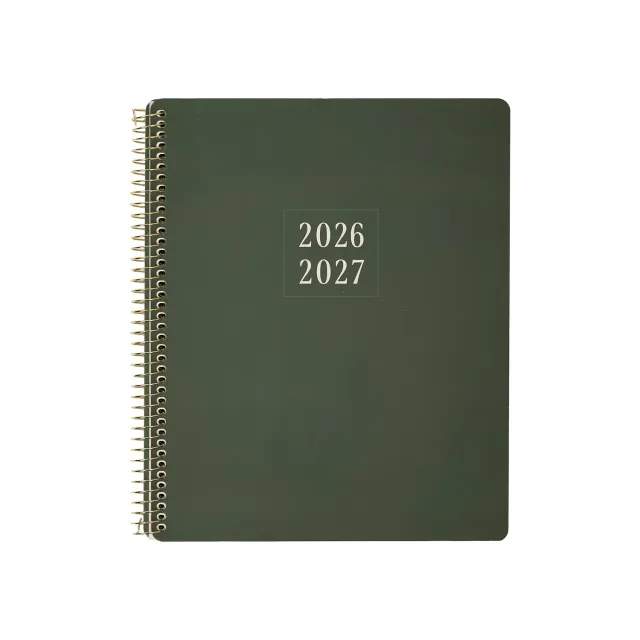 Happy Planner GO BIG Hunter Green agenda spiral 15 mois large