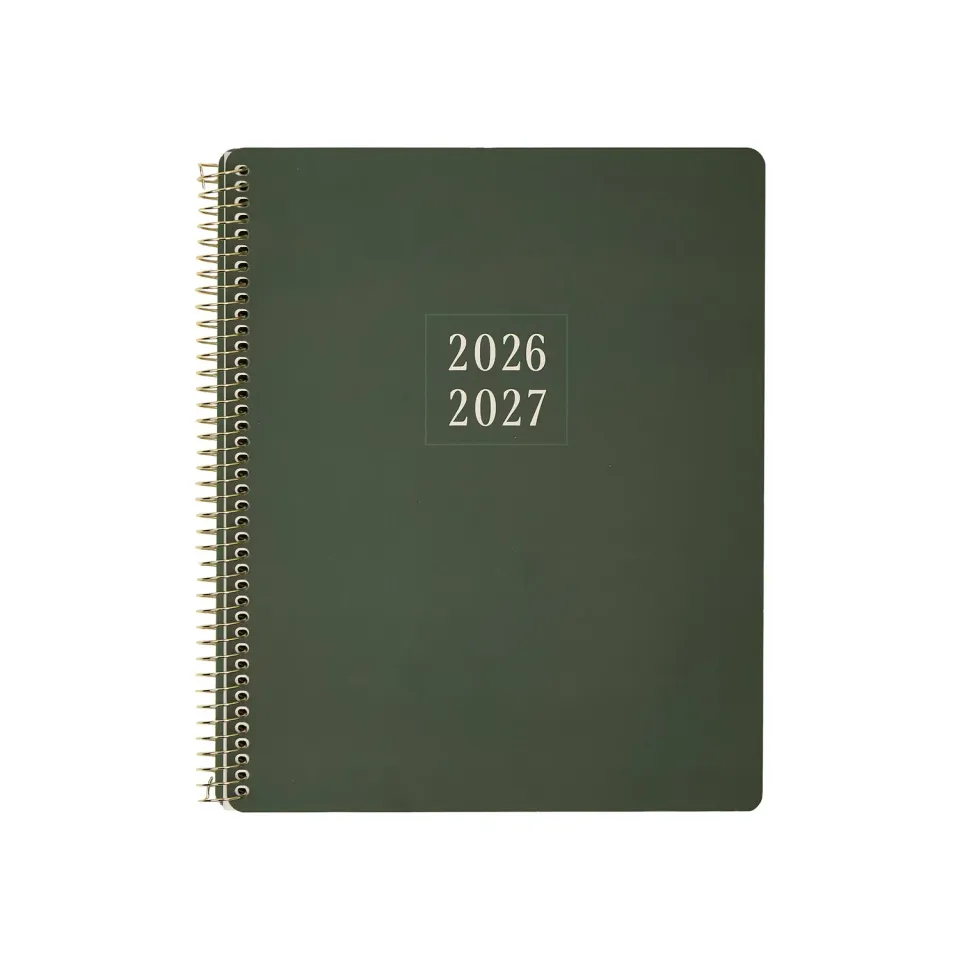 Happy Planner GO BIG Hunter Green agenda spiral 15 mois large