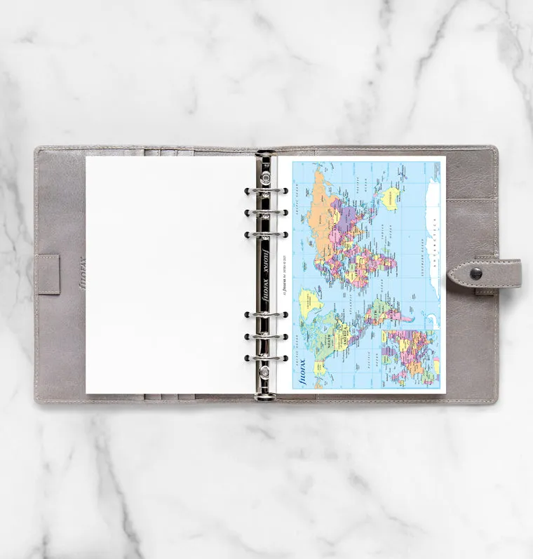 Filofax Classic carte du monde A5 pliable