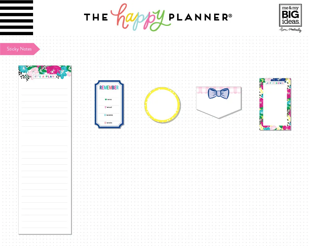 Happy Planner Socialite livre accessoires stickers et notes