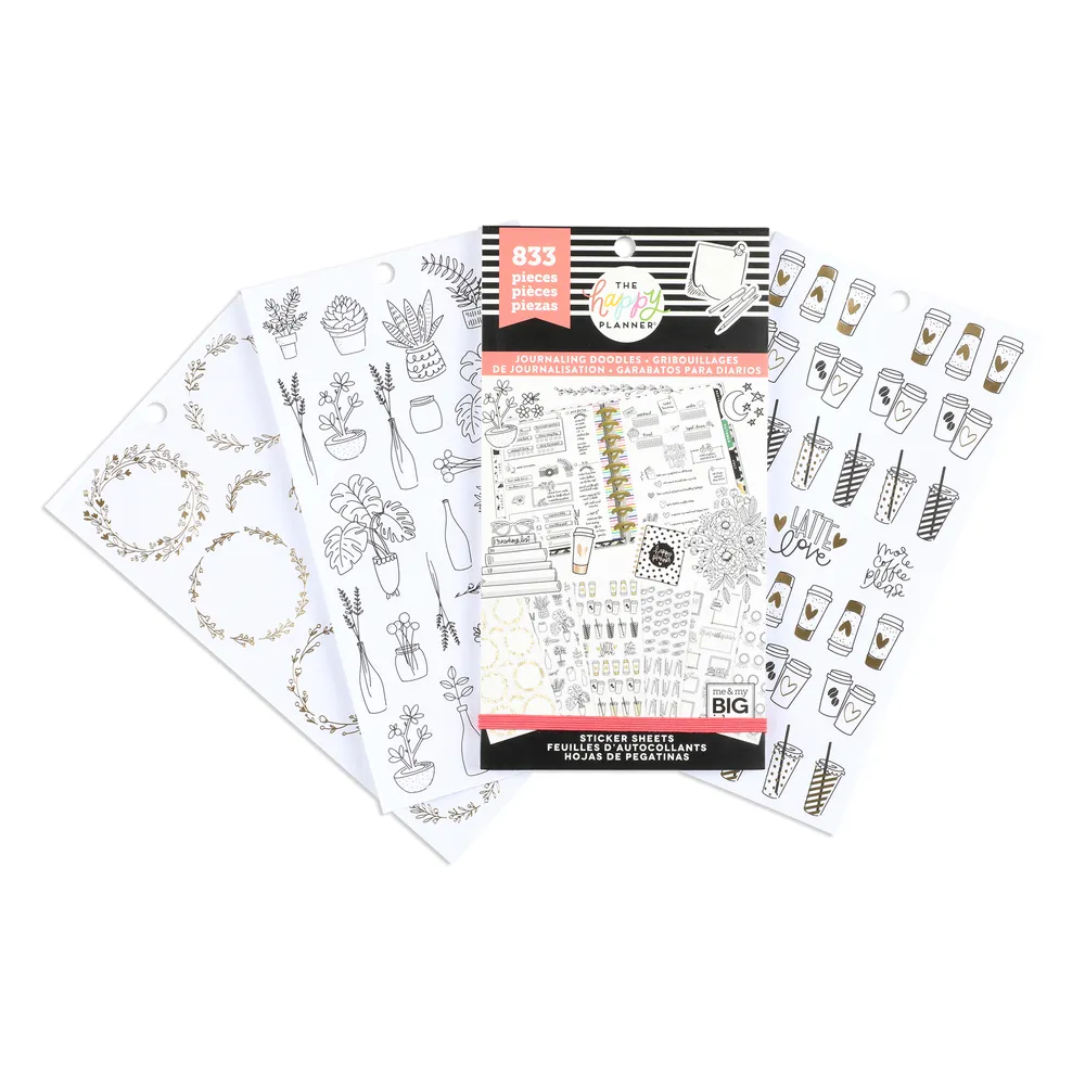 Happy Planner Journaling Doodles stickers 30 feuilles 833