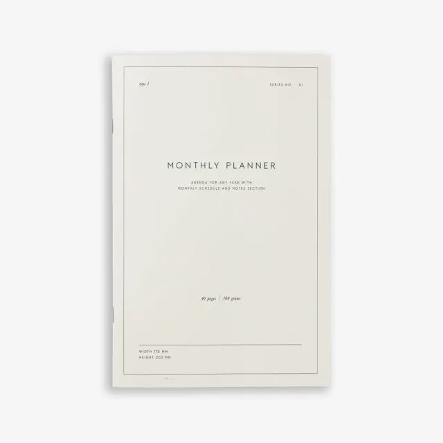 Kartotek Monthly Planner Notebook planner mensuel non daté