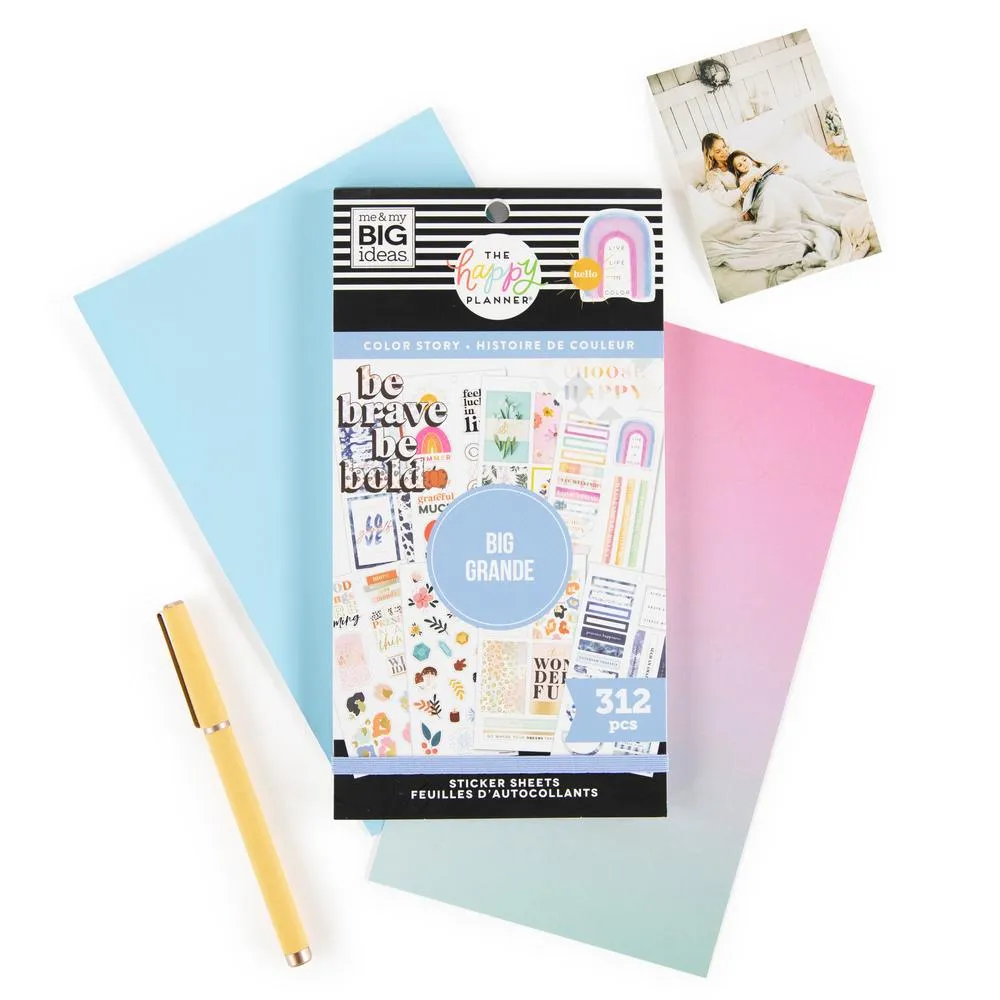 Happy Planner Color Story carnet stickers Big 312 pièces
