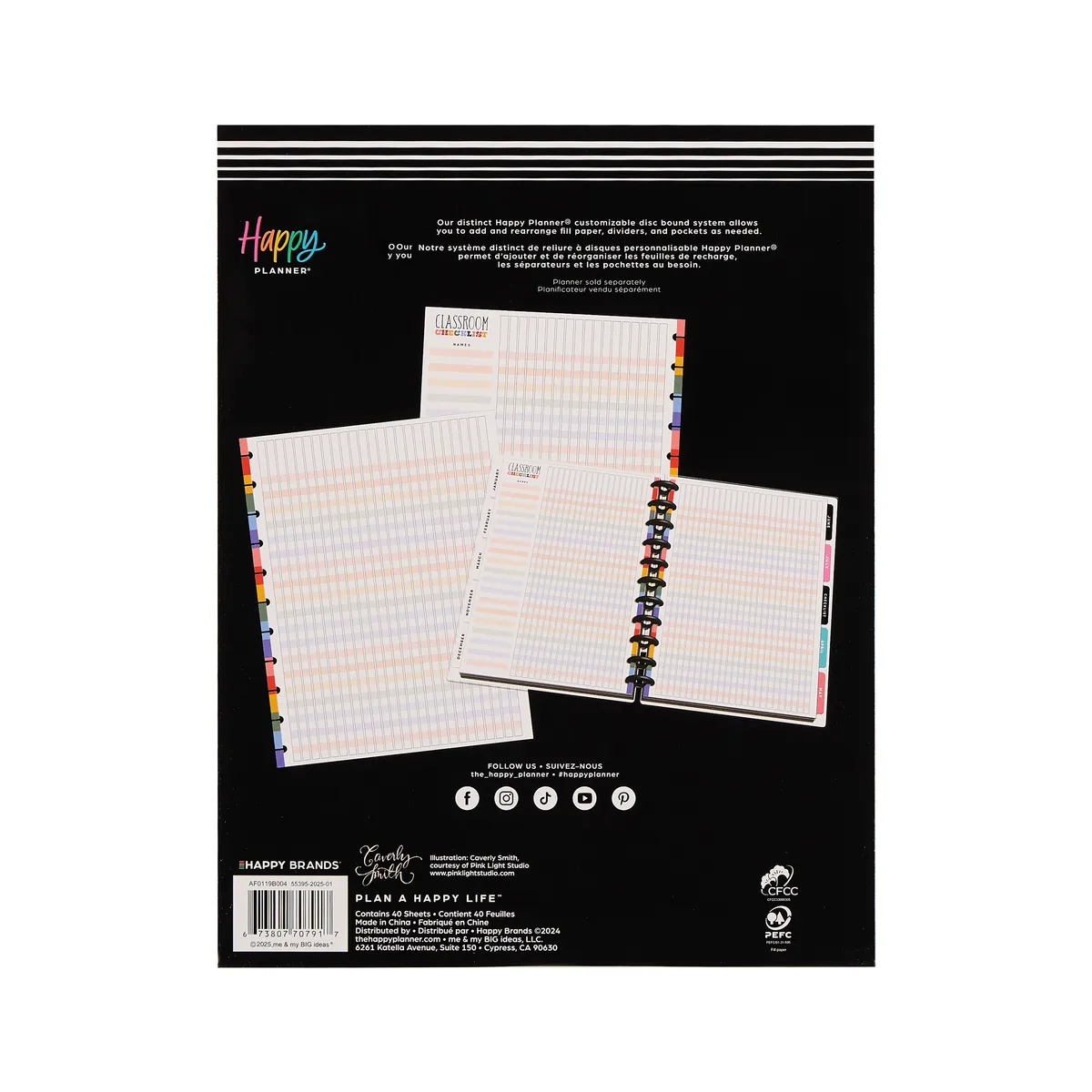 Happy Planner Teachers Are Heroes Big recharge checklist 40 feuilles