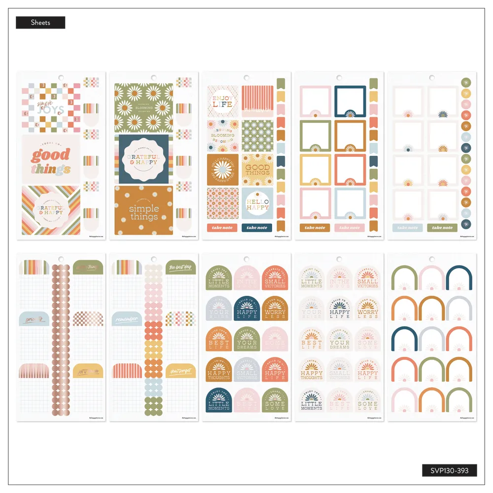 Happy Planner Simple Joys stickers Classic 30 planches washi