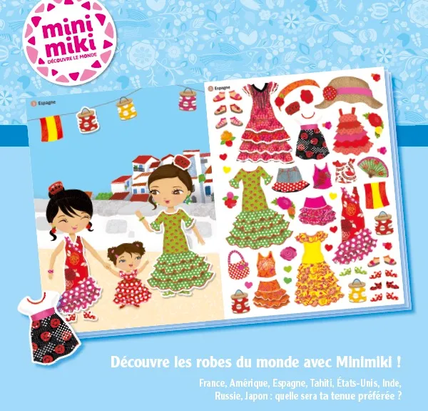 Minimiki Robes du monde autocollants ED. 2020 dès 5 ans