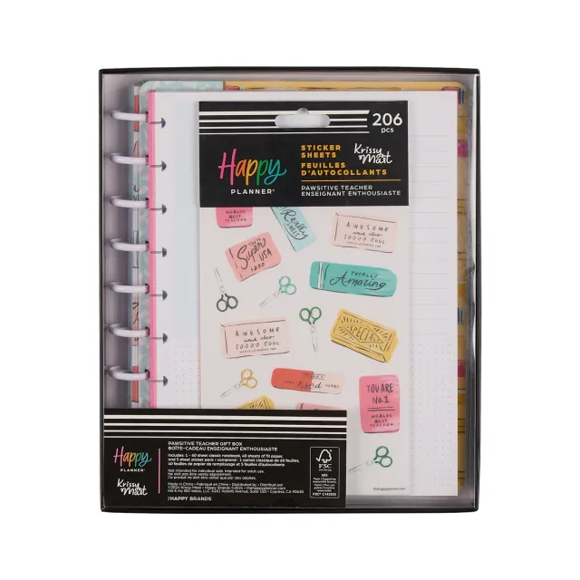 Happy Planner Classic carnet Pawsitive Teacher coffret 206 pcs