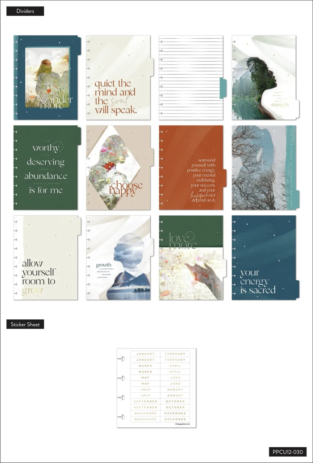 Happy Planner Let Your Heart Wander agenda Classic 12 mois