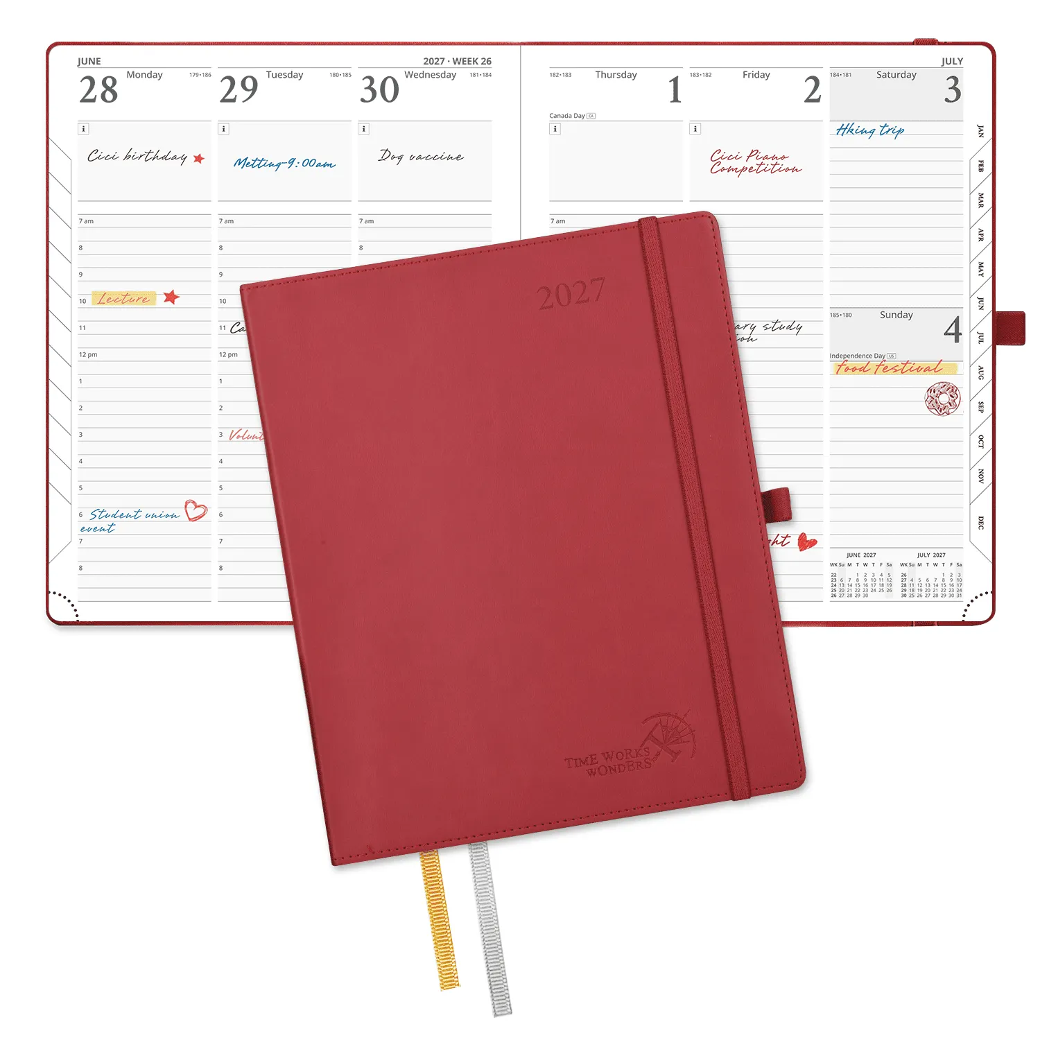 Poprun CELK7-27 agenda semainier 2027 bordeaux grand format
