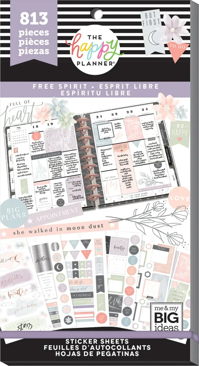Happy Planner Free Spirit stickers value pack 813