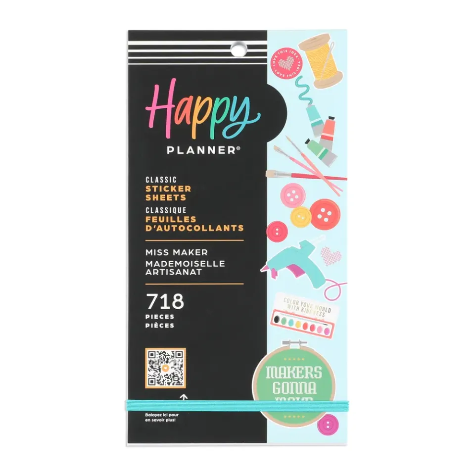 Happy Planner Miss Maker stickers agenda 30 planches 718 icons bricolage