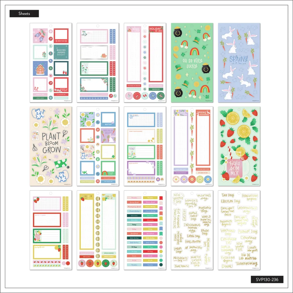 Happy Planner Seasonal Teacher stickers maîtresse 651 pièces