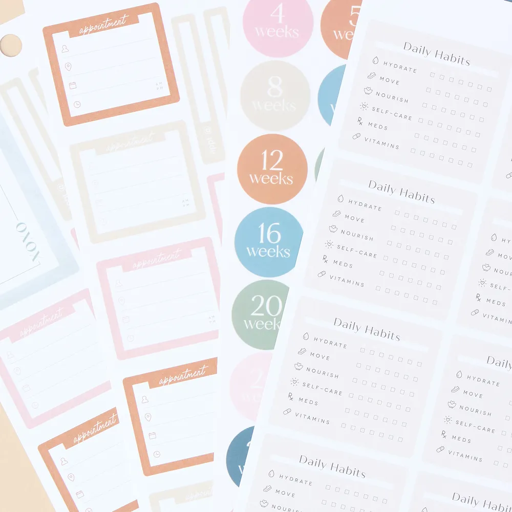 Happy Planner Baby on the Way stickers grossesse 1146