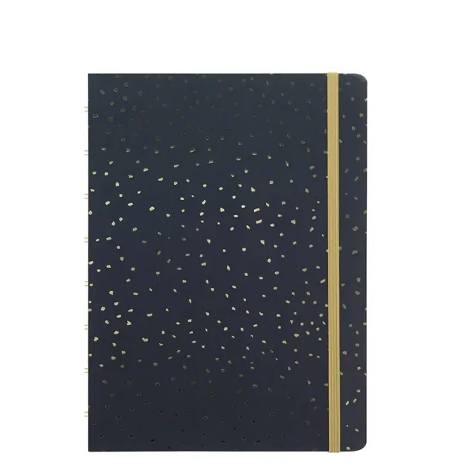 Filofax Confetti A5 carnet rechargeable anthracite ligné