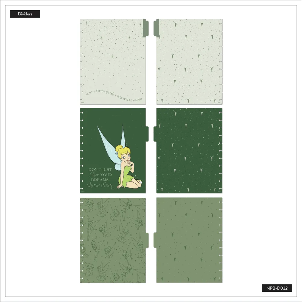 Happy Planner Disney Tinker Bell Big carnet pointillés 60 feuilles