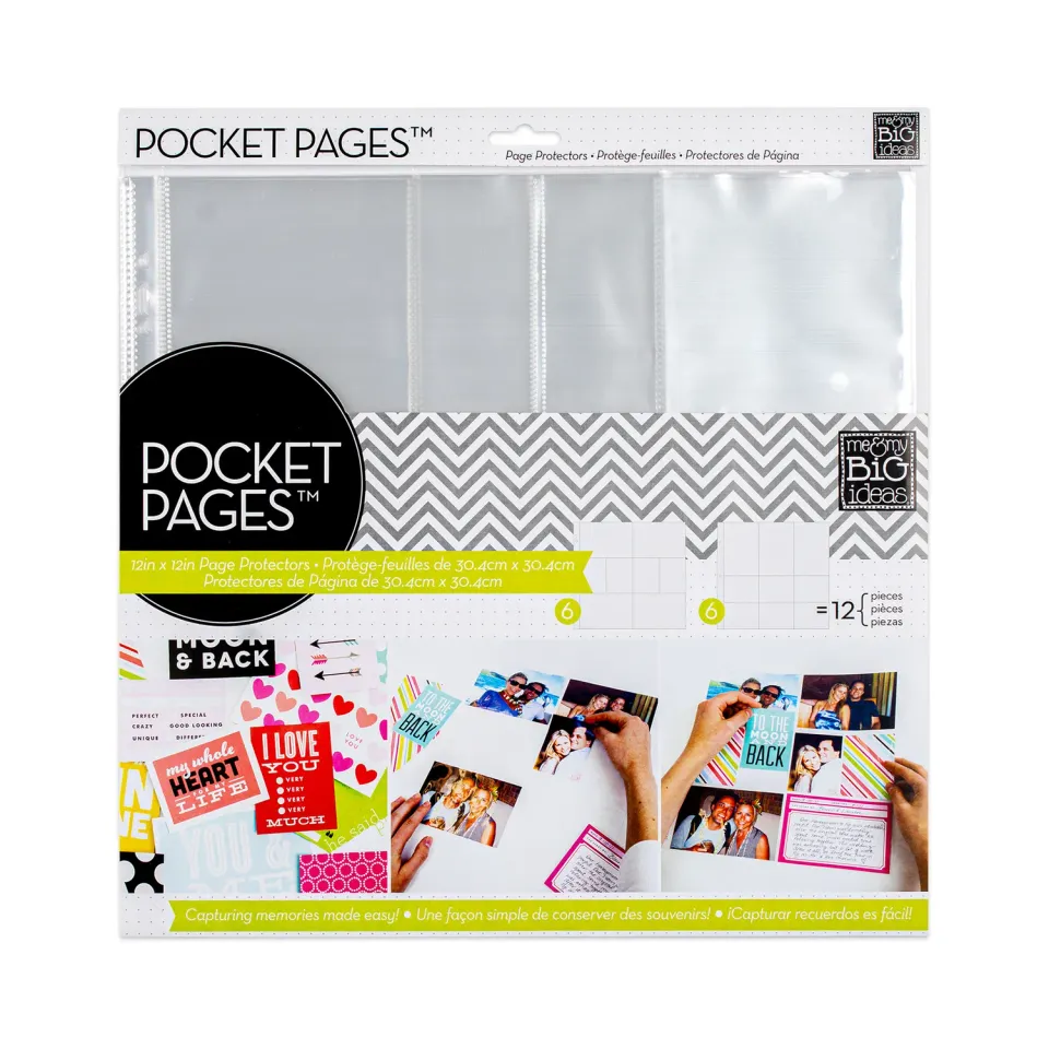 Happy Planner Pocket Pages protège-pages 30x30 lot de 12