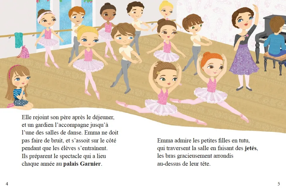 Minimiki Emma à l’Opéra sac de danse + livre