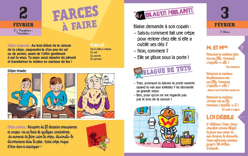 Frigobloc 365 jours à mourir de rire calendrier blagues